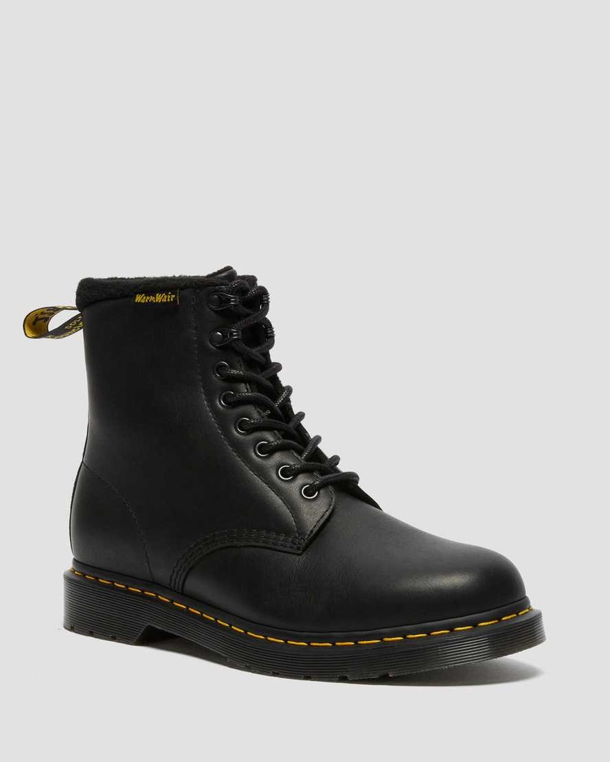 Dr Martens 1460 Pascal Warmwair Leder Schnürstiefel Damen Schwarz | ORA-154382