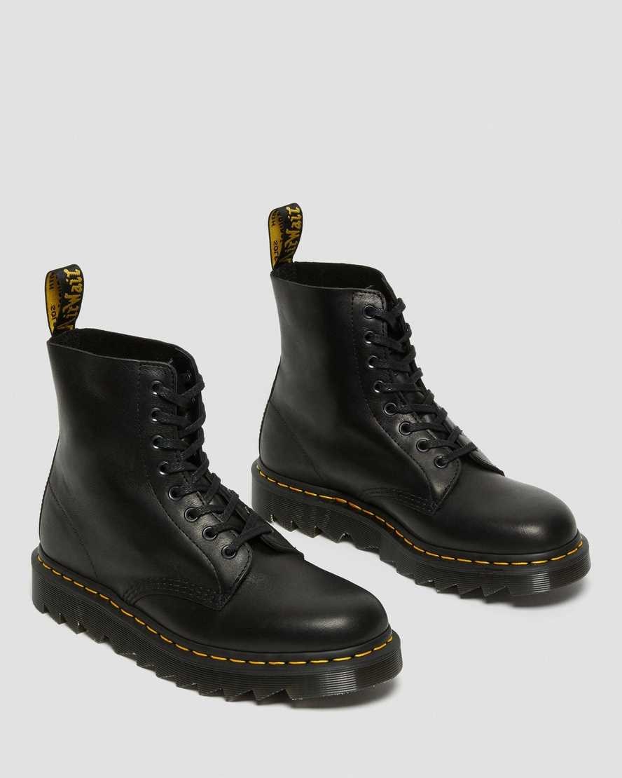 Dr Martens 1460 Pascal Ziggy Leder Schnürstiefel Herren Schwarz | WQS-074283