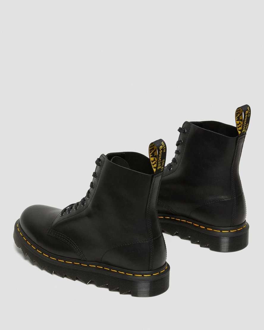 Dr Martens 1460 Pascal Ziggy Leder Schnürstiefel Herren Schwarz | WQS-074283