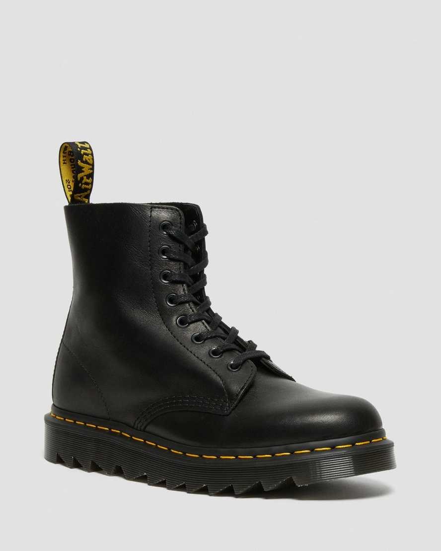 Dr Martens 1460 Pascal Ziggy Leder Schnürstiefel Herren Schwarz | WQS-074283