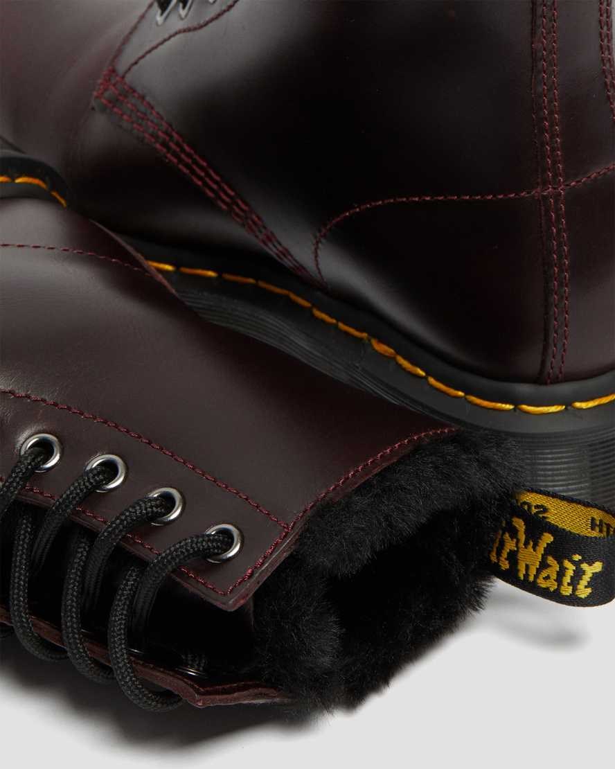 Dr Martens 1460 Serena Faux Fur Gefütterte Stiefeletten Damen Oxblood | MHS-592638