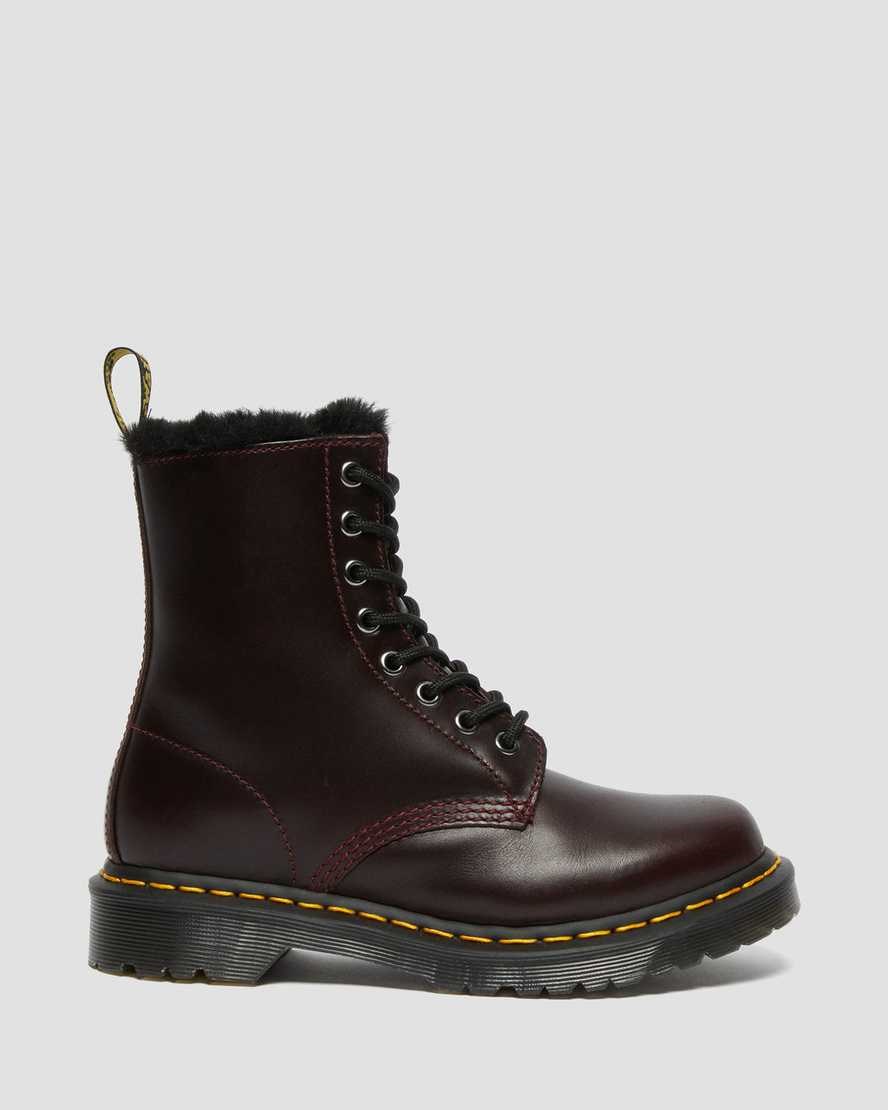 Dr Martens 1460 Serena Faux Fur Gefütterte Stiefeletten Damen Oxblood | MHS-592638