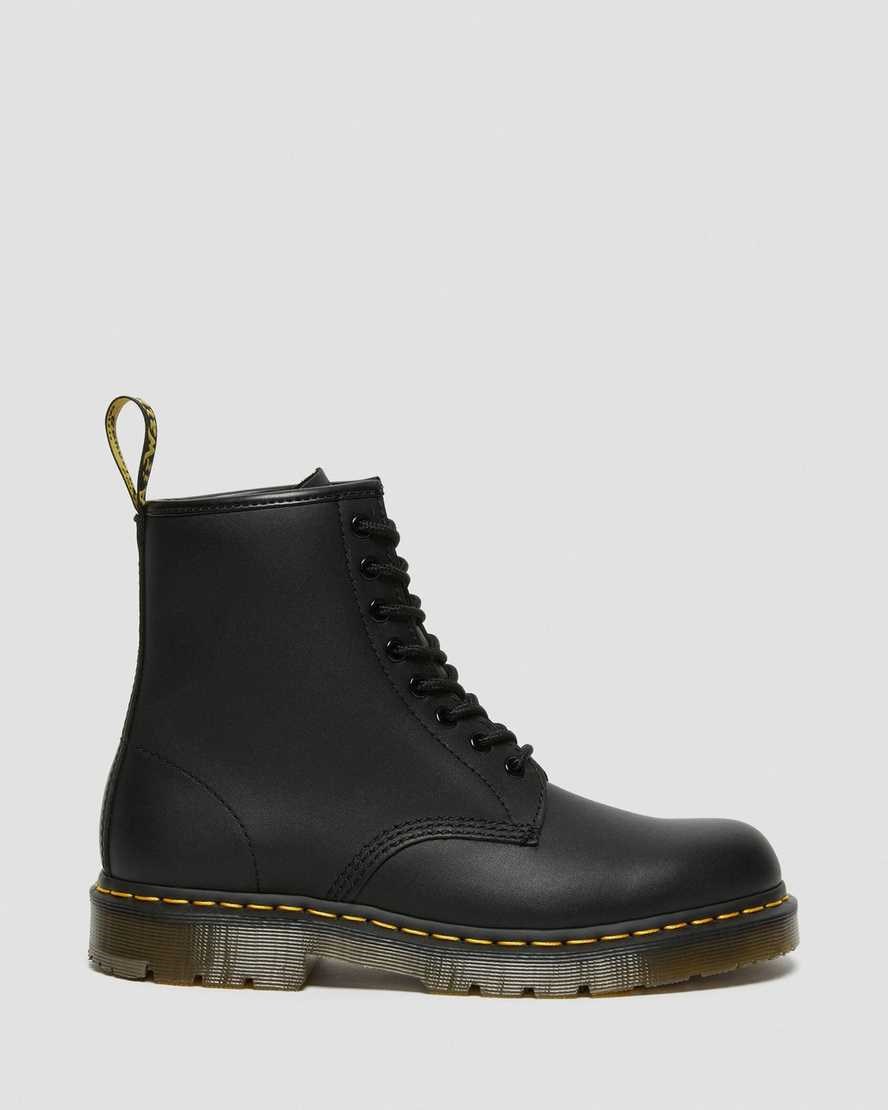 Dr Martens 1460 Slip Resistant Leder Schnürstiefel Damen Schwarz | WEZ-128749