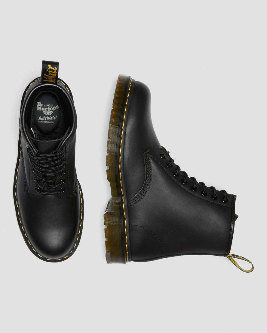 Dr Martens 1460 Slip Resistant Leder Schnürstiefel Damen Schwarz | WEZ-128749