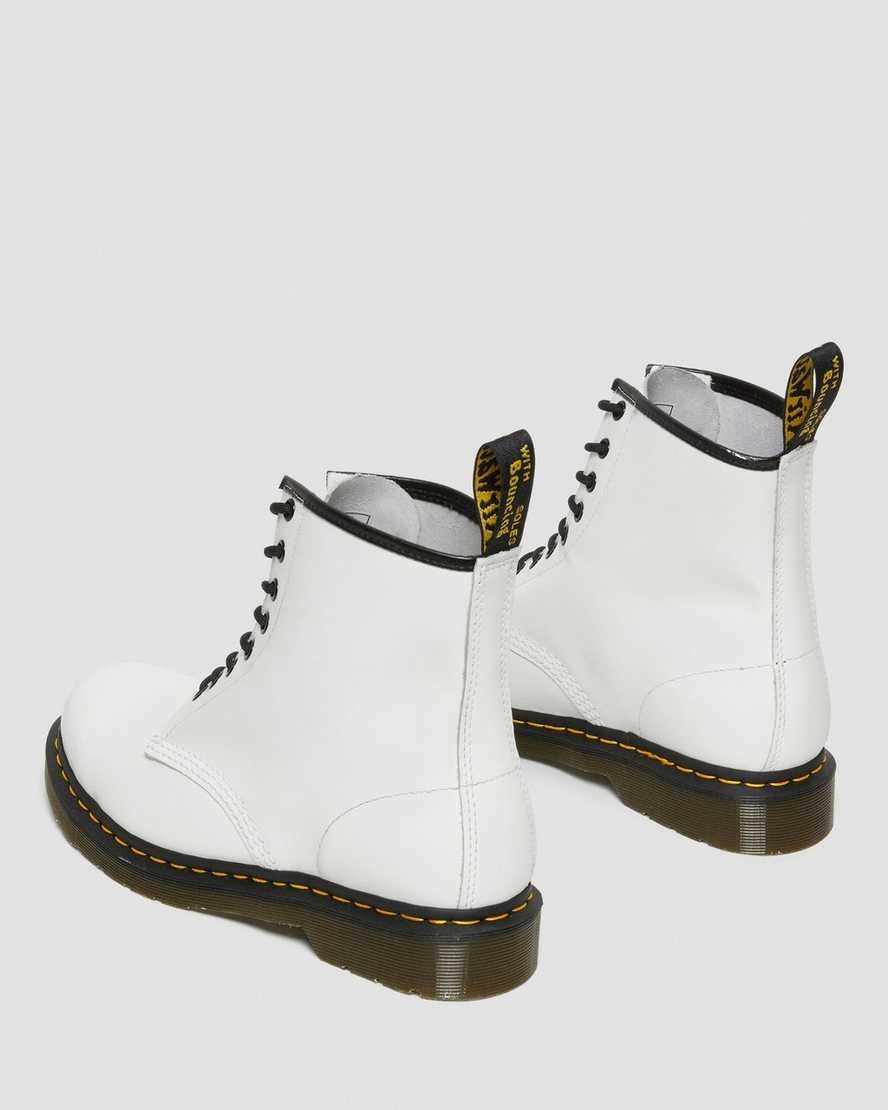 Dr Martens 1460 Smooth Leder Schnürstiefel Damen Weiß | ADK-519837