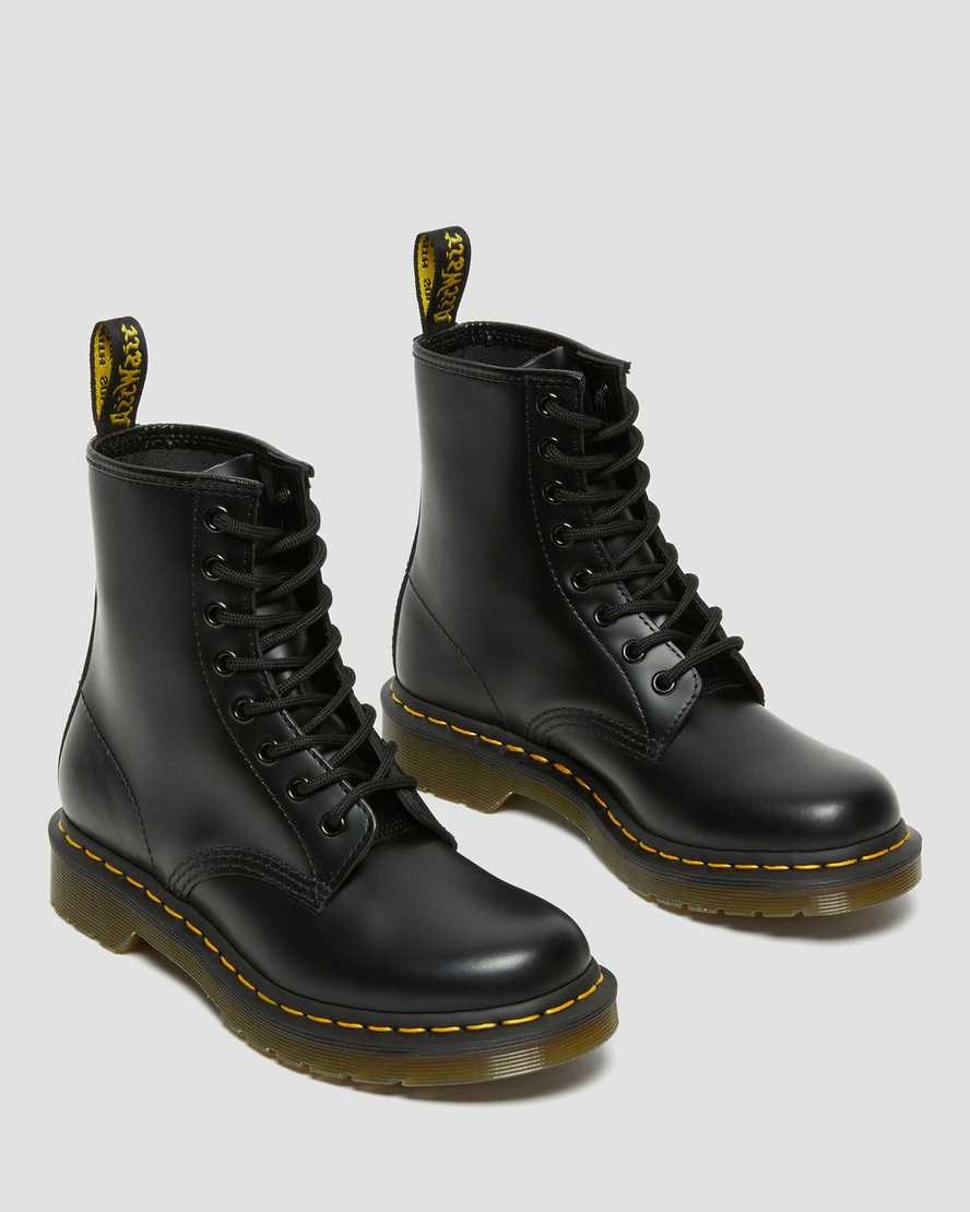 Dr Martens 1460 Smooth Leder Schnürstiefel Damen Schwarz | CZD-402781