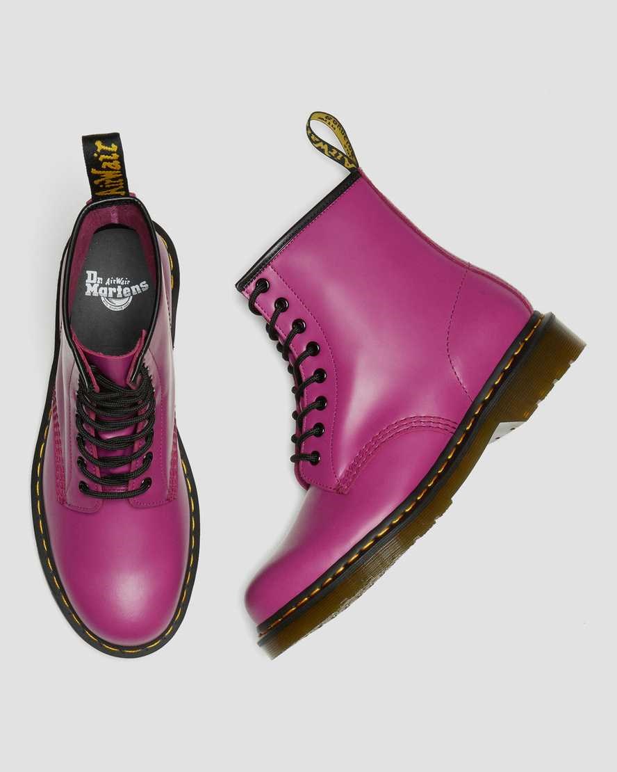 Dr Martens 1460 Smooth Leder Schnürstiefel Damen Rosa | IAG-527613