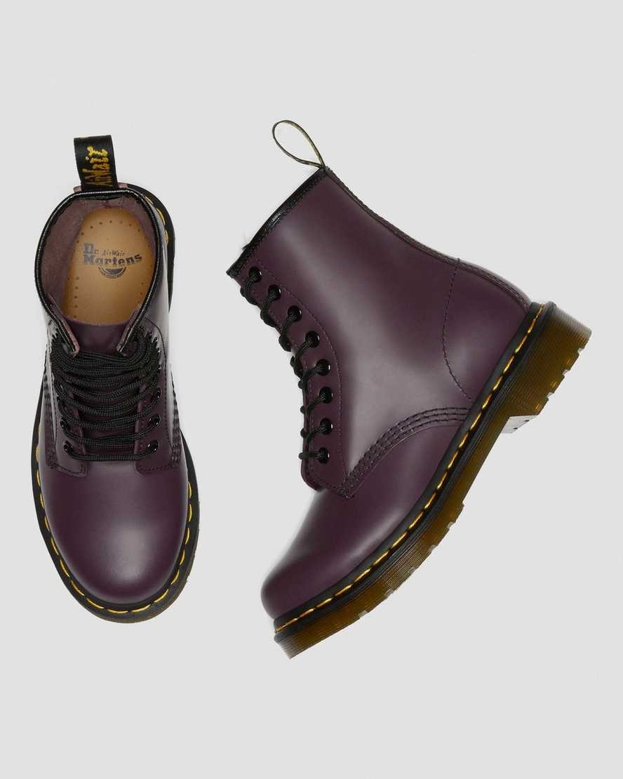 Dr Martens 1460 Smooth Leder Schnürstiefel Damen Lila | MCO-926374