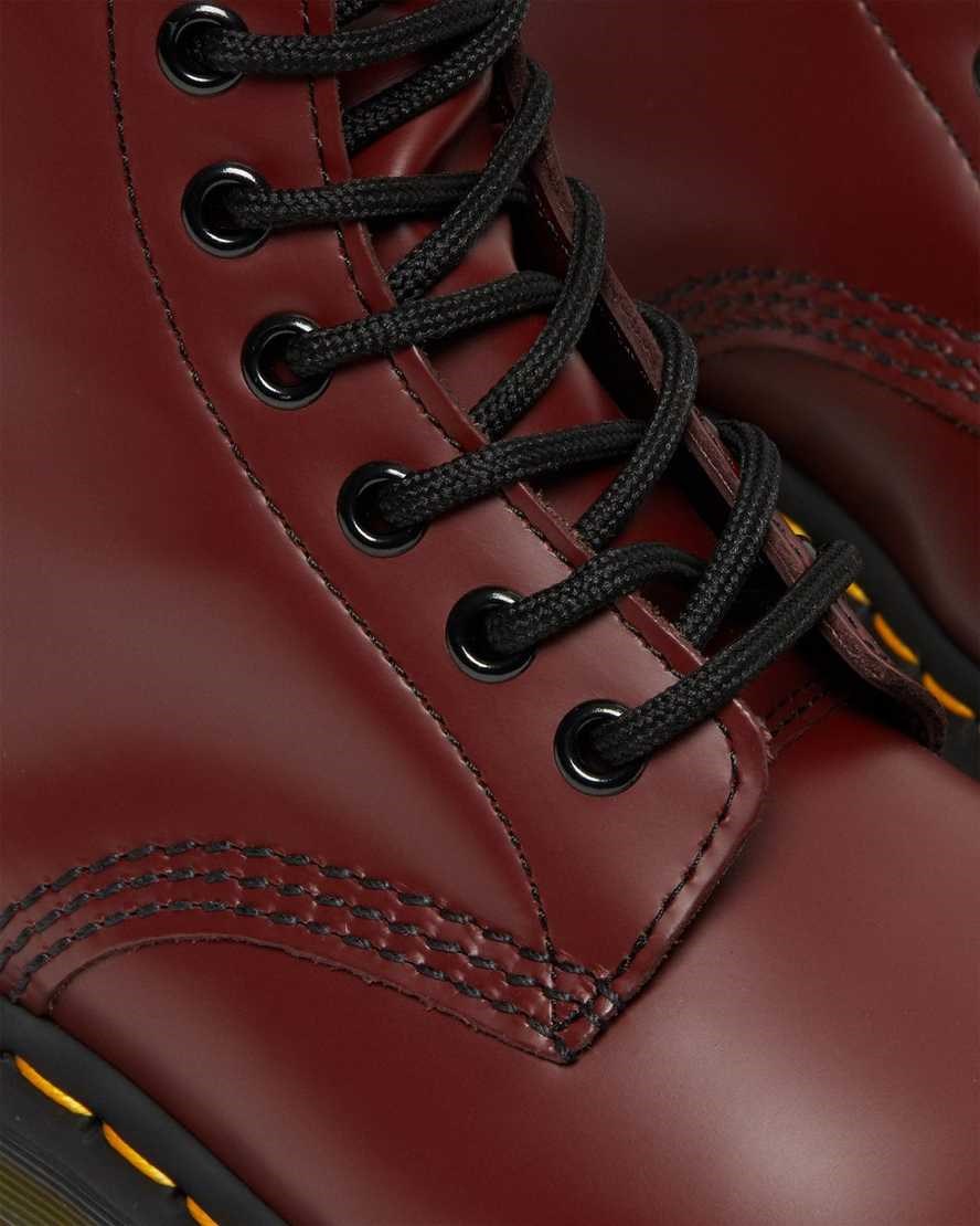 Dr Martens 1460 Smooth Leder Schnürstiefel Damen Rot | NBK-374012