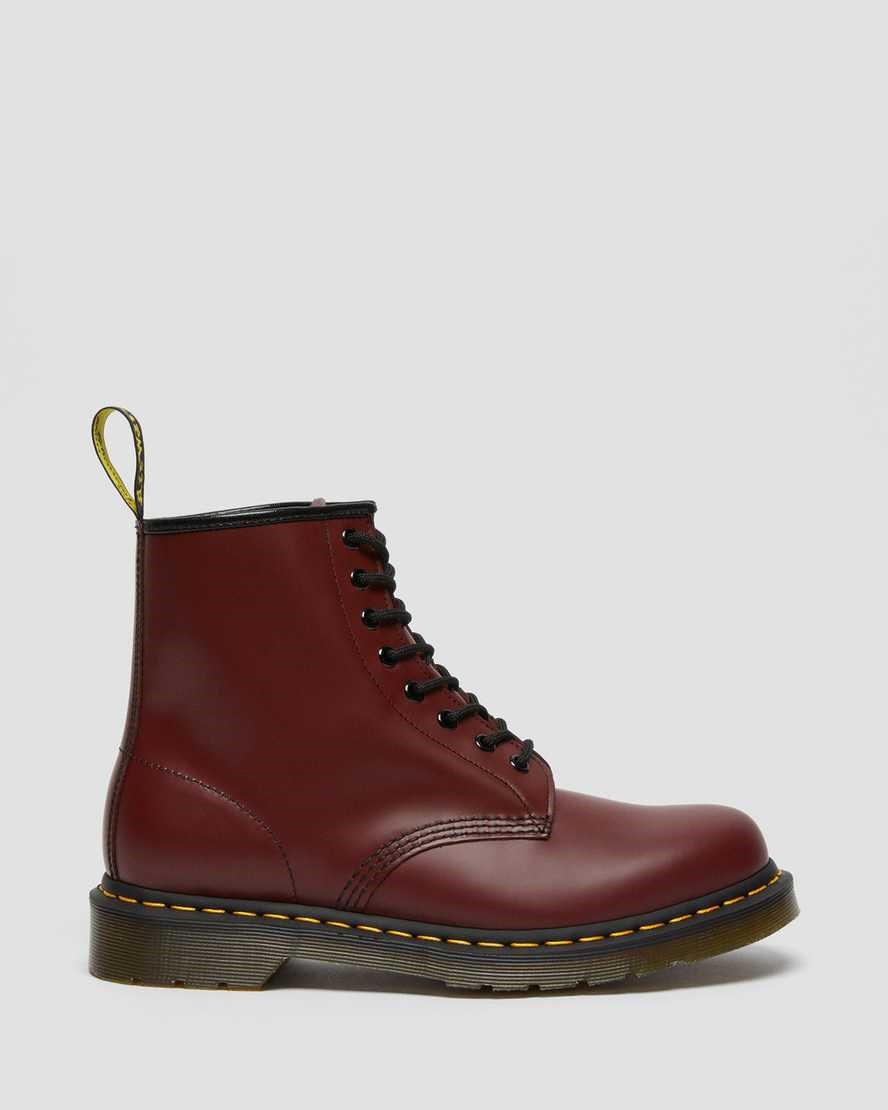 Dr Martens 1460 Smooth Leder Schnürstiefel Damen Rot | PFE-608273