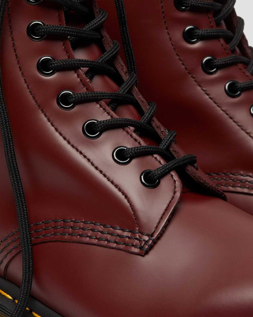 Dr Martens 1460 Smooth Leder Schnürstiefel Damen Rot | PFE-608273