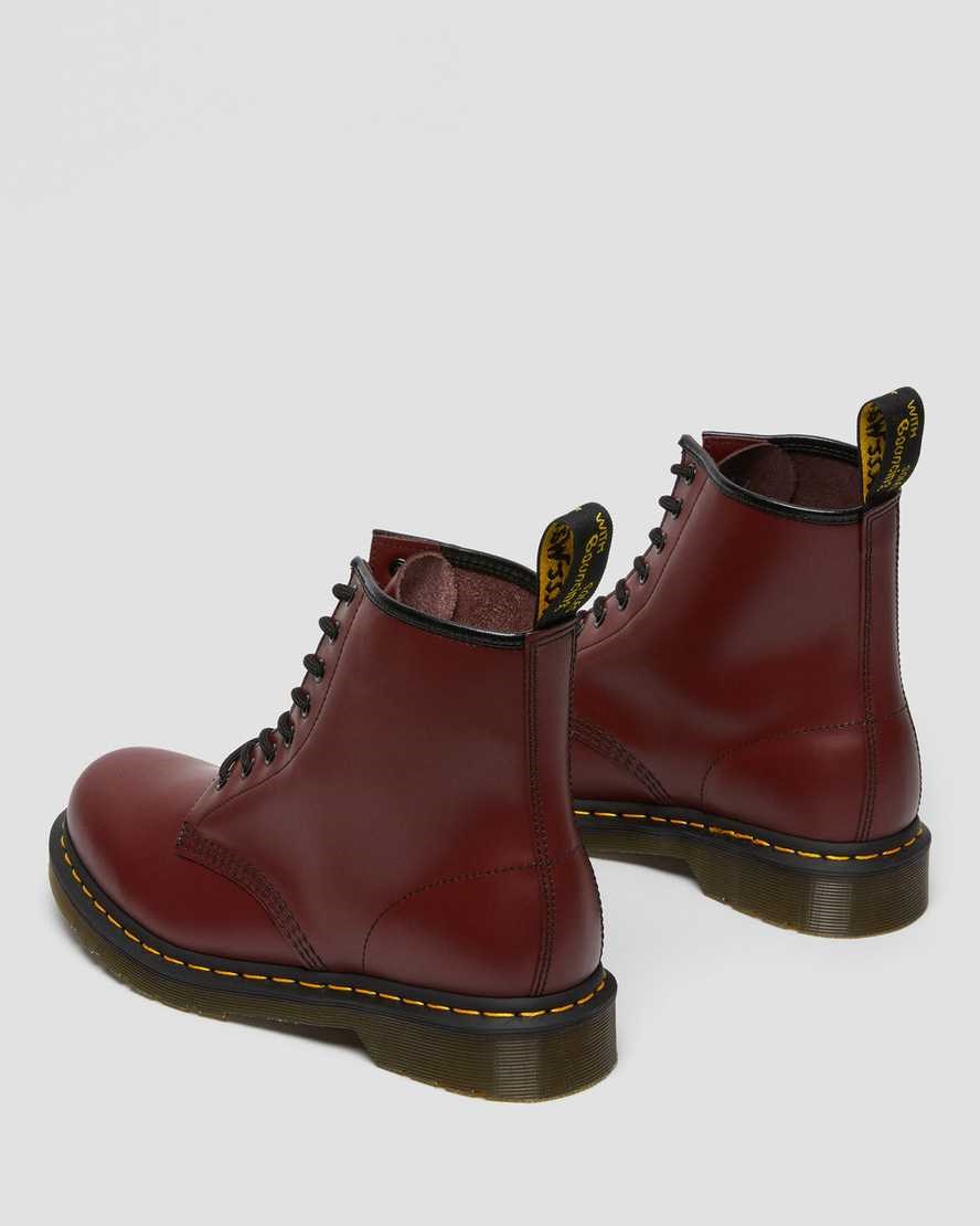 Dr Martens 1460 Smooth Leder Schnürstiefel Damen Rot | PFE-608273