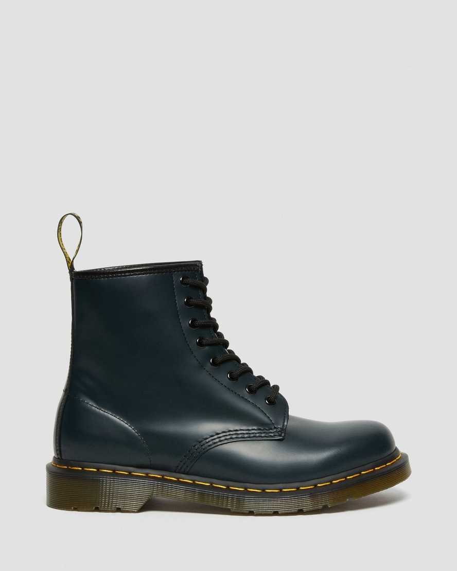 Dr Martens 1460 Smooth Leder Schnürstiefel Damen Navy | UXO-162490