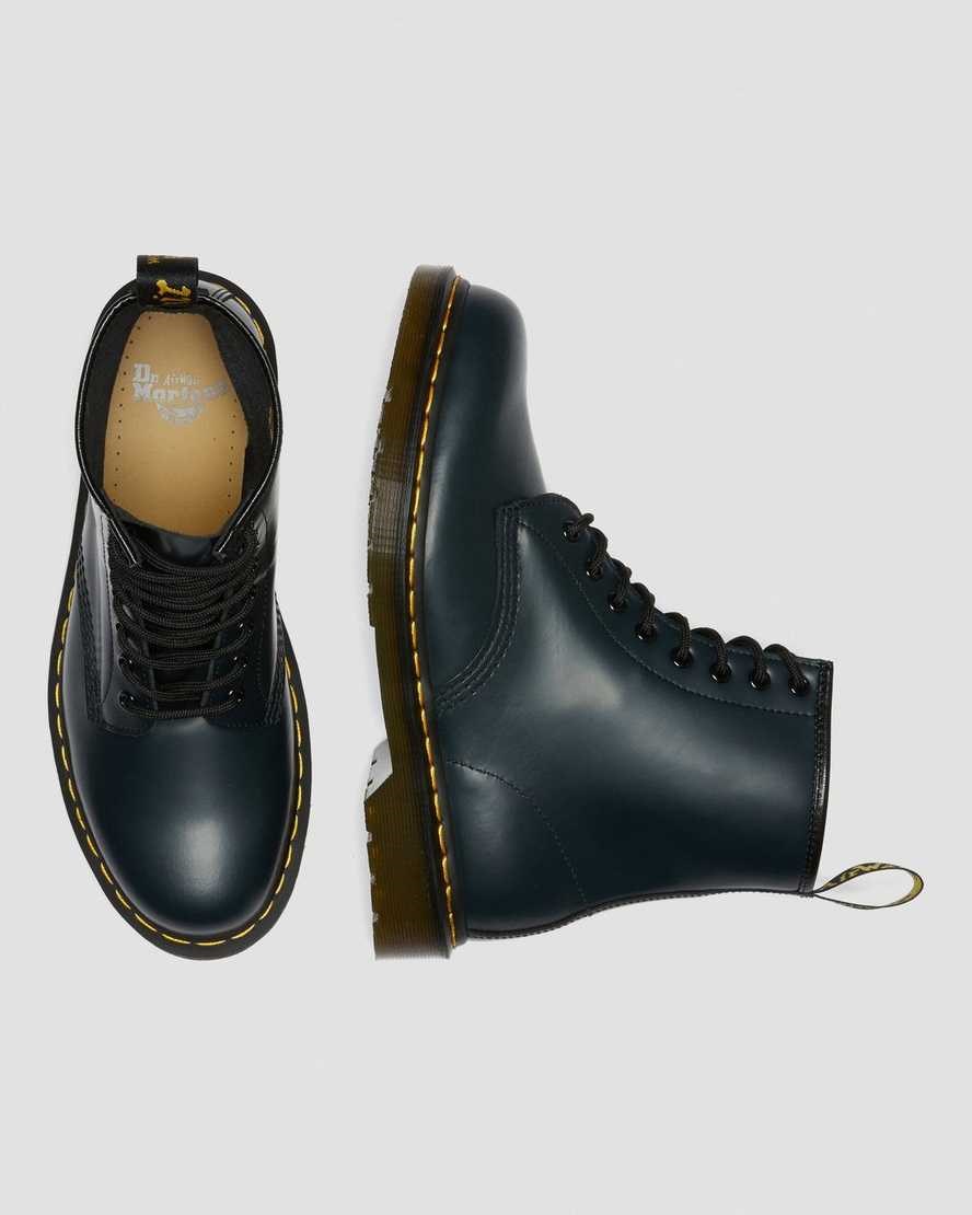 Dr Martens 1460 Smooth Leder Schnürstiefel Damen Navy | UXO-162490