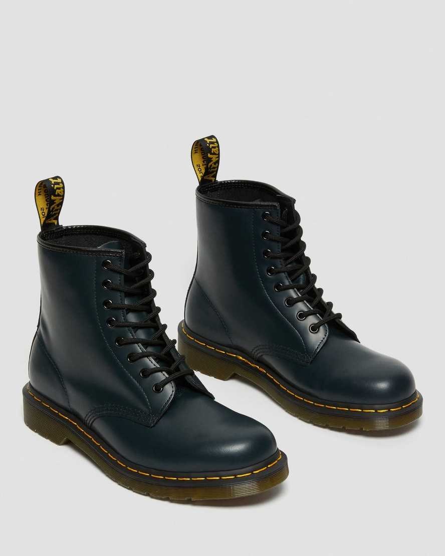 Dr Martens 1460 Smooth Leder Schnürstiefel Damen Navy | UXO-162490