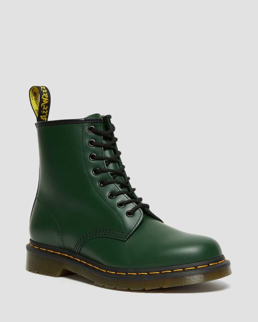 Dr Martens 1460 Smooth Leder Schnürstiefel Damen Grün | XED-582763