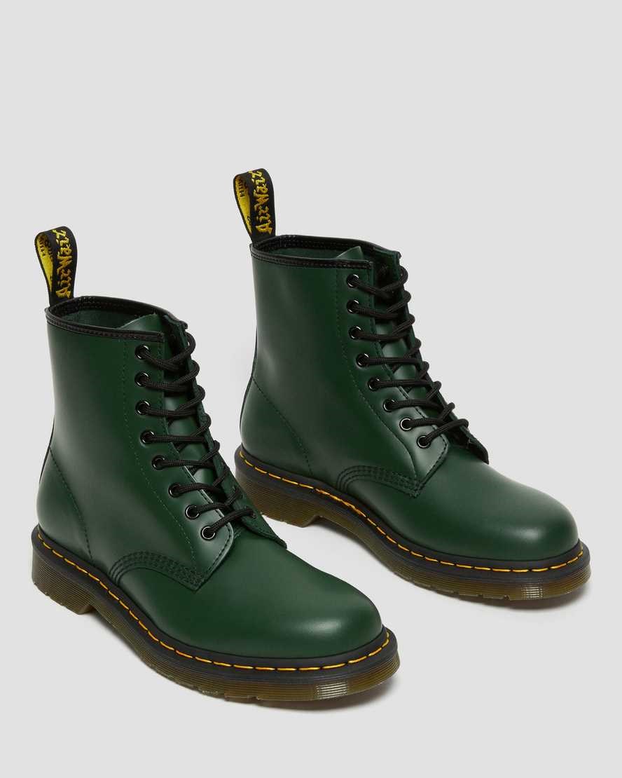 Dr Martens 1460 Smooth Leder Schnürstiefel Damen Grün | XED-582763