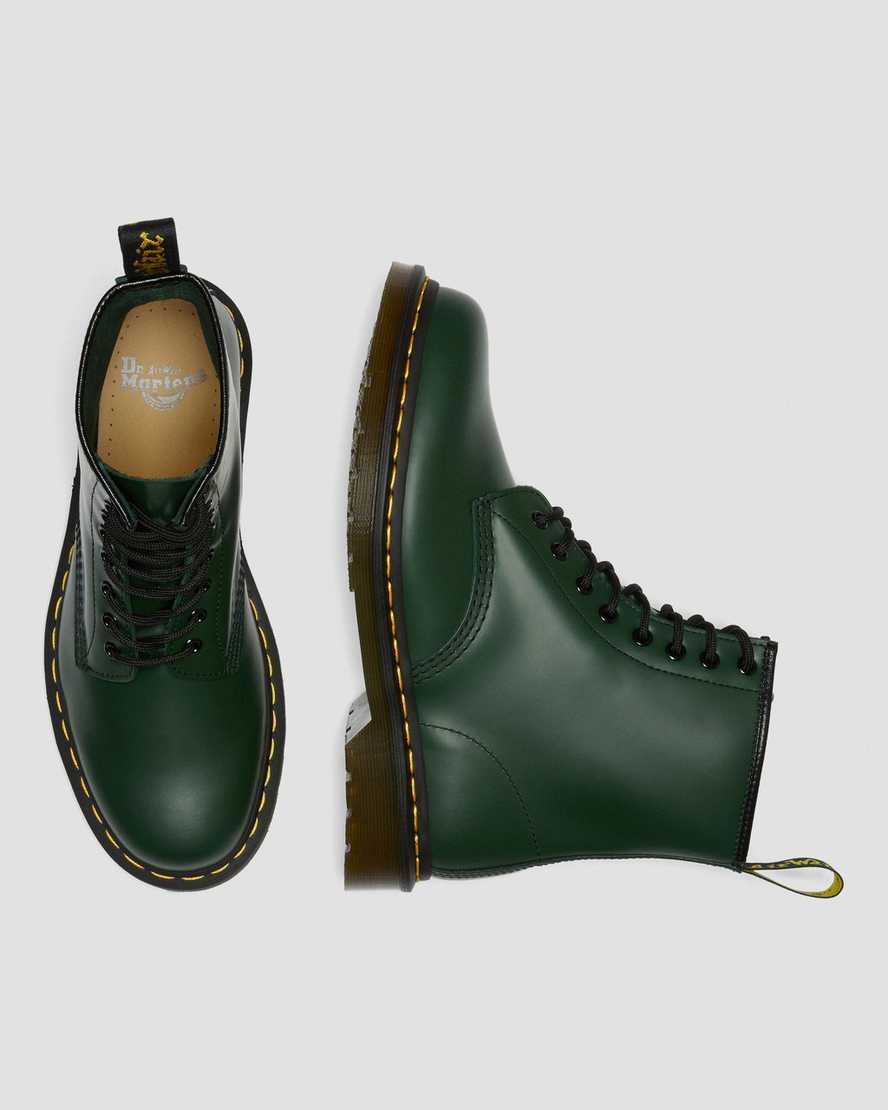 Dr Martens 1460 Smooth Leder Schnürstiefel Damen Grün | XED-582763