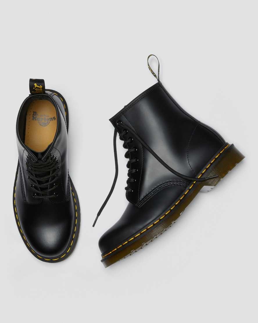 Dr Martens 1460 Smooth Leder Stiefeletten Damen Schwarz | KFP-846037