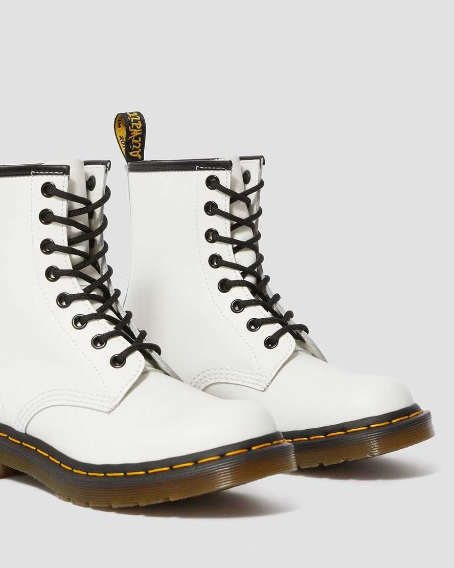 Dr Martens 1460 Smooth Leder Stiefeletten Damen Weiß | WLU-927648