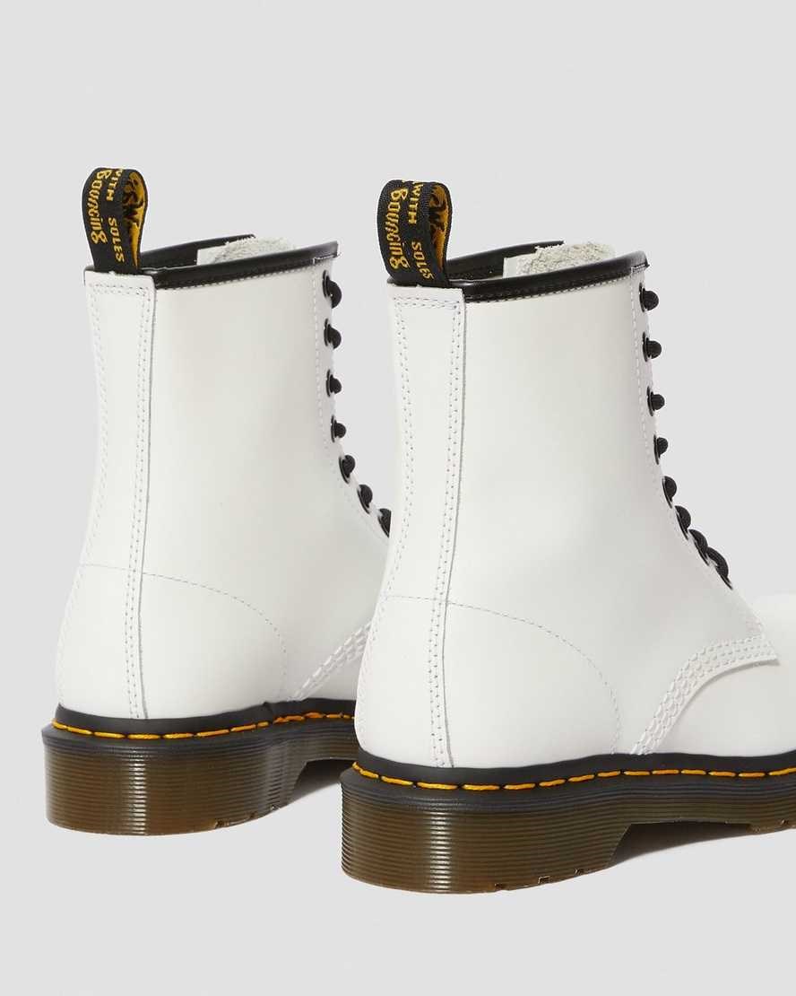 Dr Martens 1460 Smooth Leder Stiefeletten Damen Weiß | WLU-927648