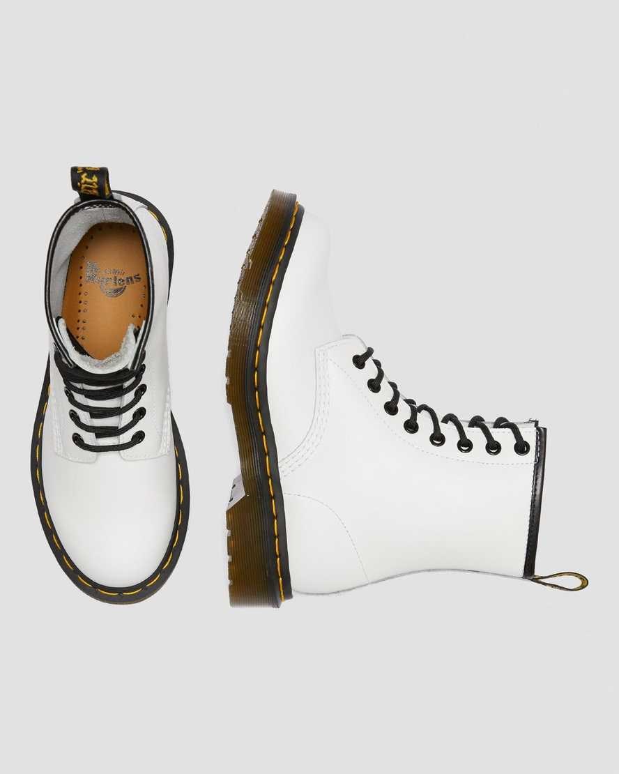 Dr Martens 1460 Smooth Leder Stiefeletten Damen Weiß | WLU-927648