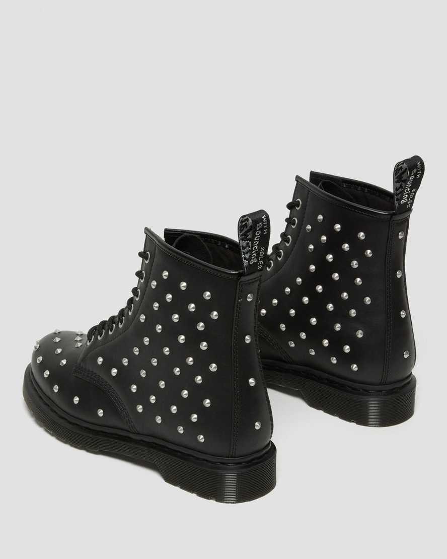 Dr Martens 1460 Stud Wanama Leder Schnürstiefel Herren Schwarz | TQS-180296