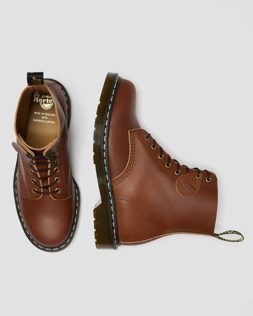 Dr Martens 1460 Veg Tan Leder Schnürstiefel Herren Tan | DYI-342816