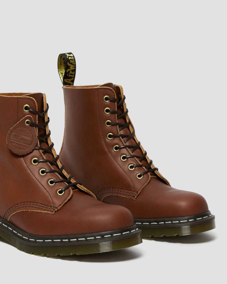 Dr Martens 1460 Veg Tan Leder Schnürstiefel Herren Tan | DYI-342816