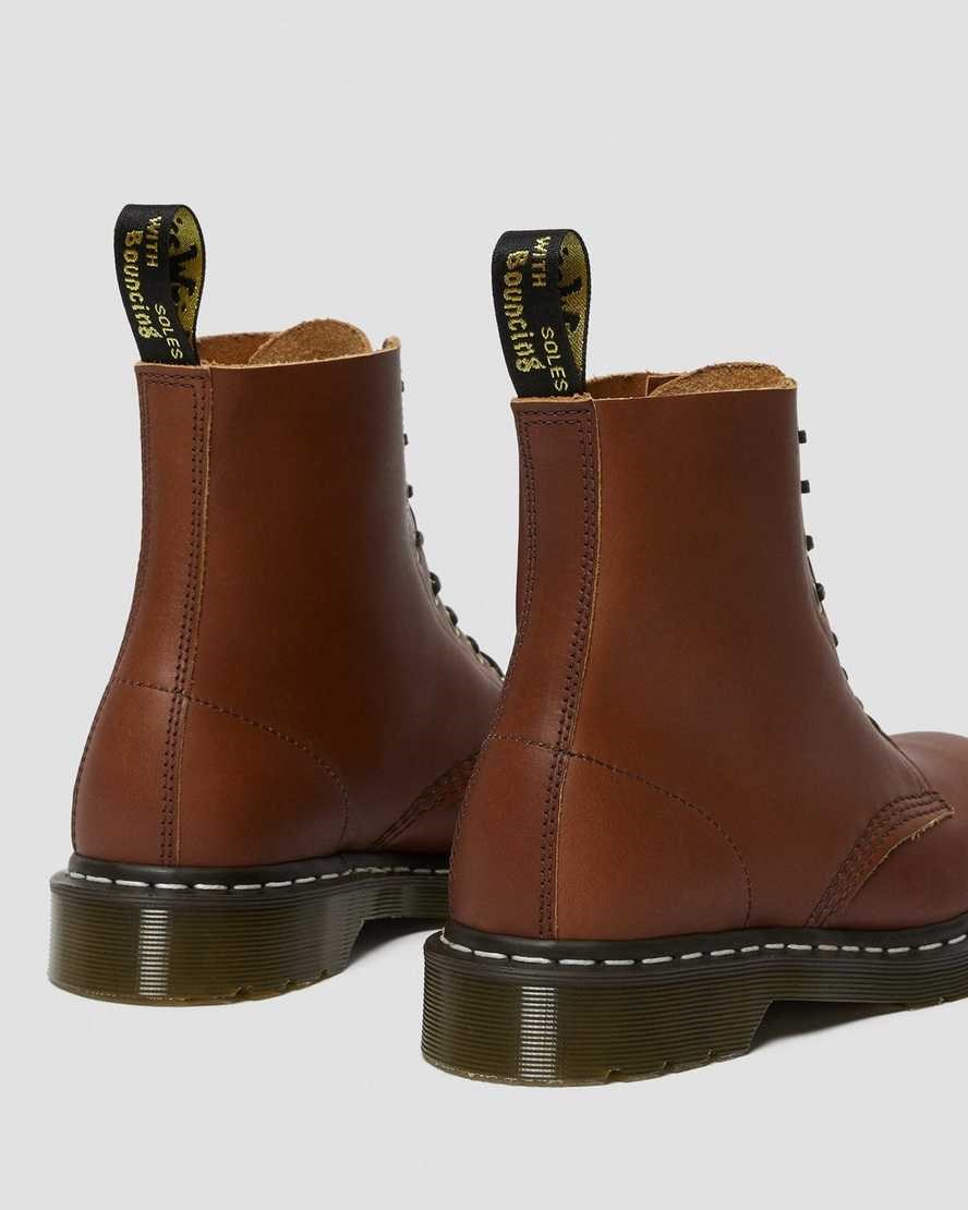 Dr Martens 1460 Veg Tan Leder Schnürstiefel Herren Tan | DYI-342816