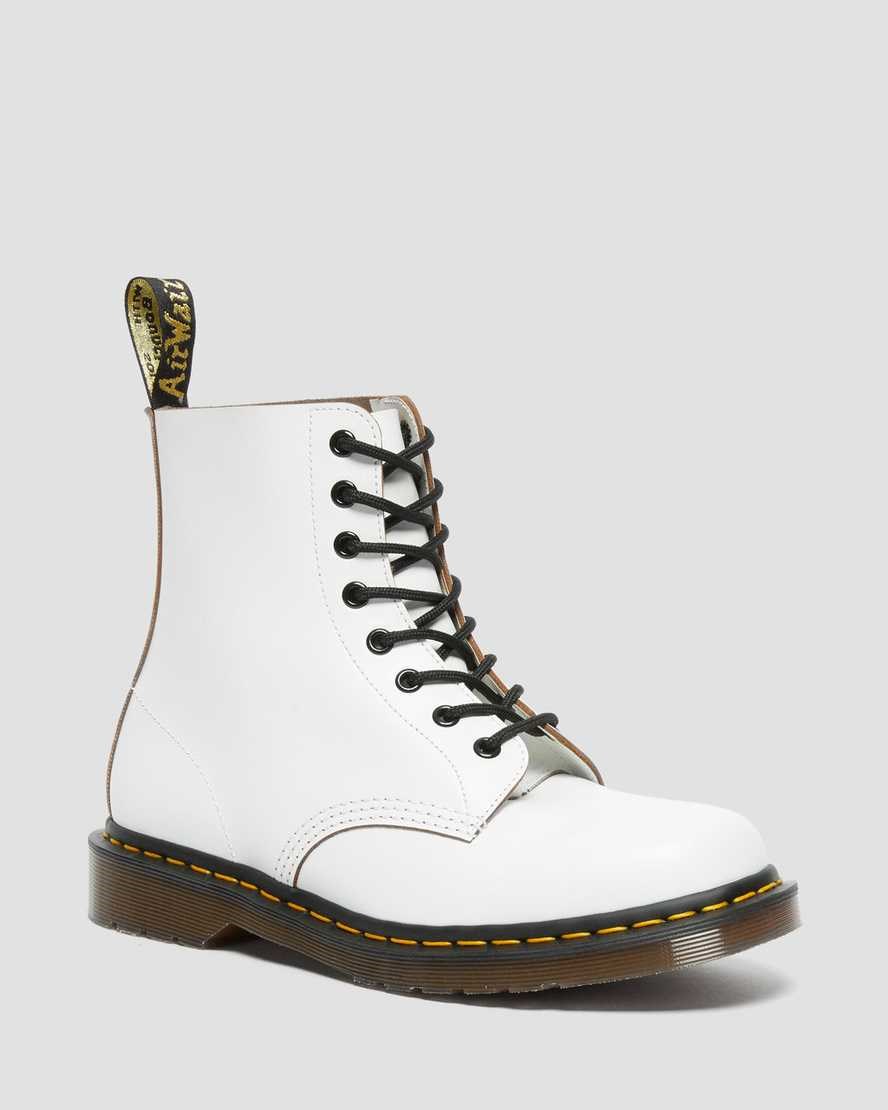 Dr Martens 1460 Vintage Made in England Stiefeletten Herren Weiß | AUV-785106