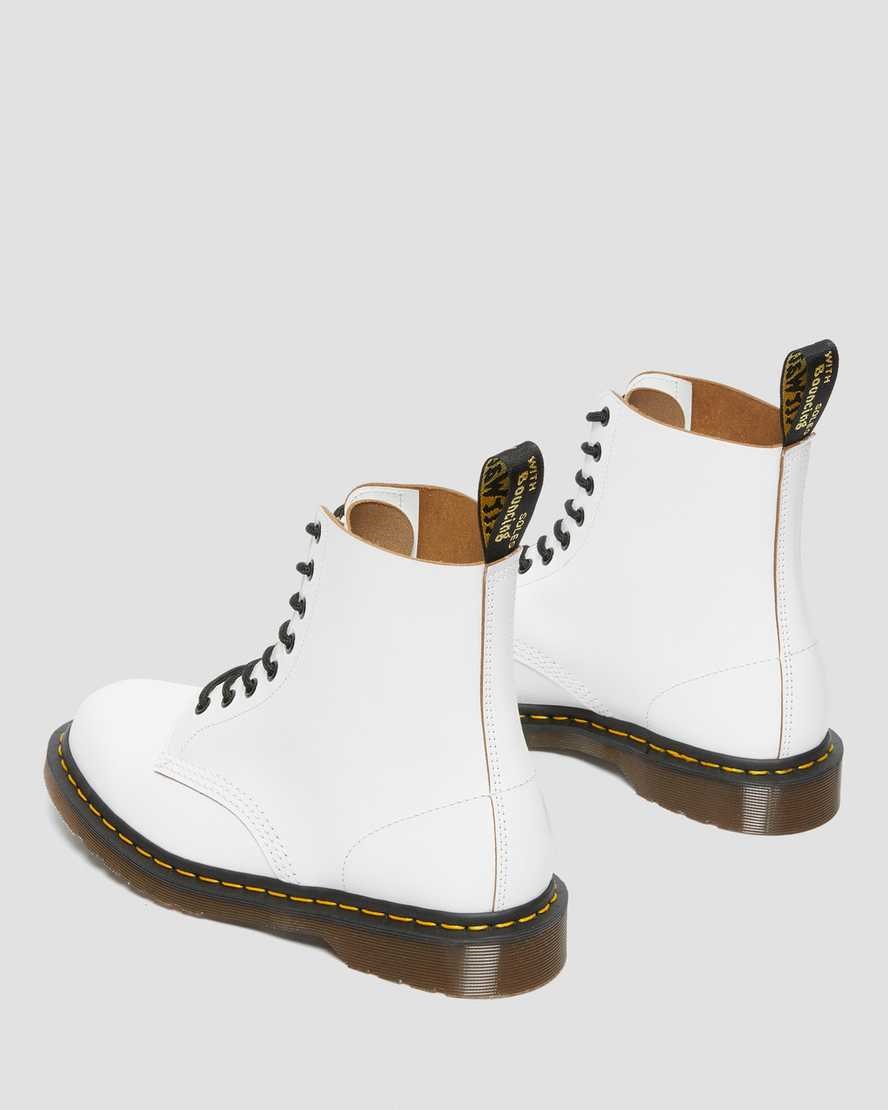 Dr Martens 1460 Vintage Made in England Schnürstiefel Damen Weiß | BZR-618432