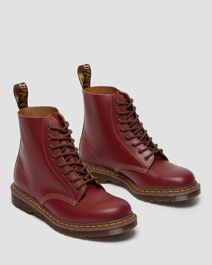 Dr Martens 1460 Vintage Made in England Stiefeletten Damen Rot | FDI-481062