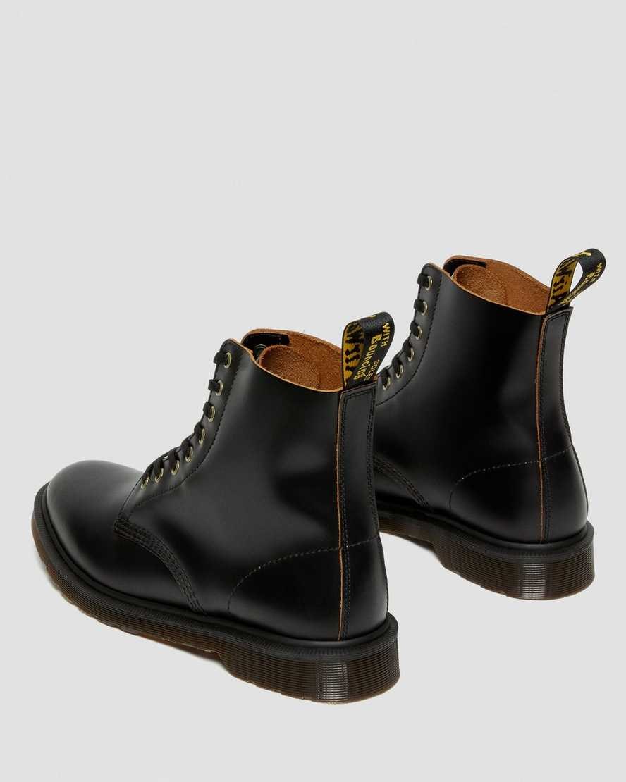 Dr Martens 1460 Vintage Smooth Leder Schnürstiefel Damen Schwarz | MLJ-324601