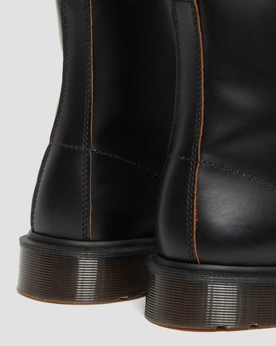 Dr Martens 1460 Vintage Smooth Leder Schnürstiefel Damen Schwarz | MLJ-324601