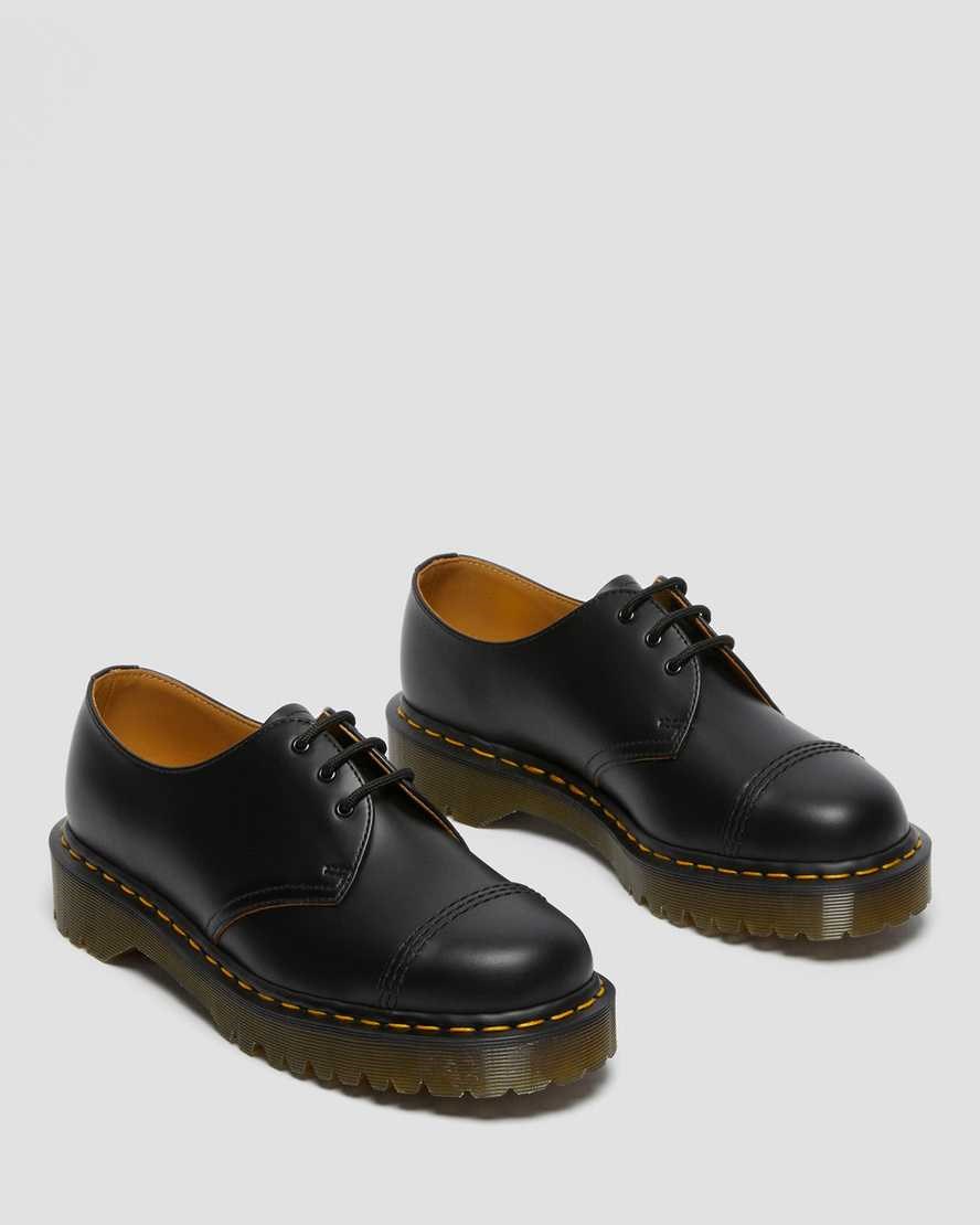 Dr Martens 1461 Bex Made in England Kappe Cap Oxfords Schuhe Damen Schwarz | GHT-754162