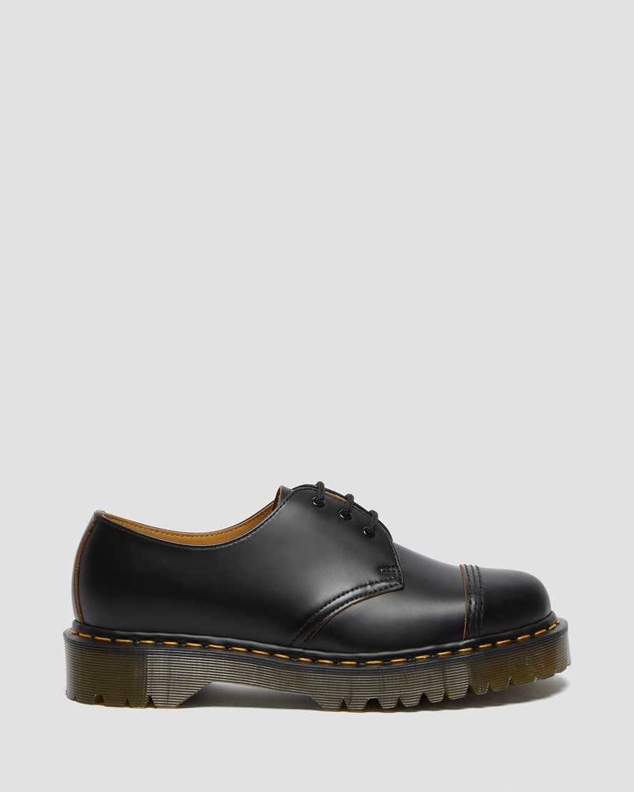 Dr Martens 1461 Bex Made in England Kappe Cap Oxfords Schuhe Damen Schwarz | GHT-754162