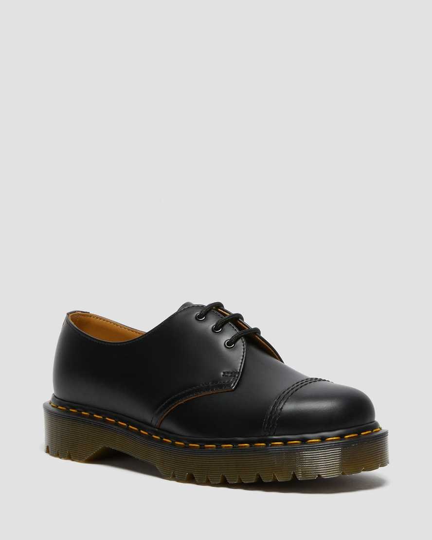 Dr Martens 1461 Bex Made in England Kappe Cap Oxfords Schuhe Damen Schwarz | GHT-754162