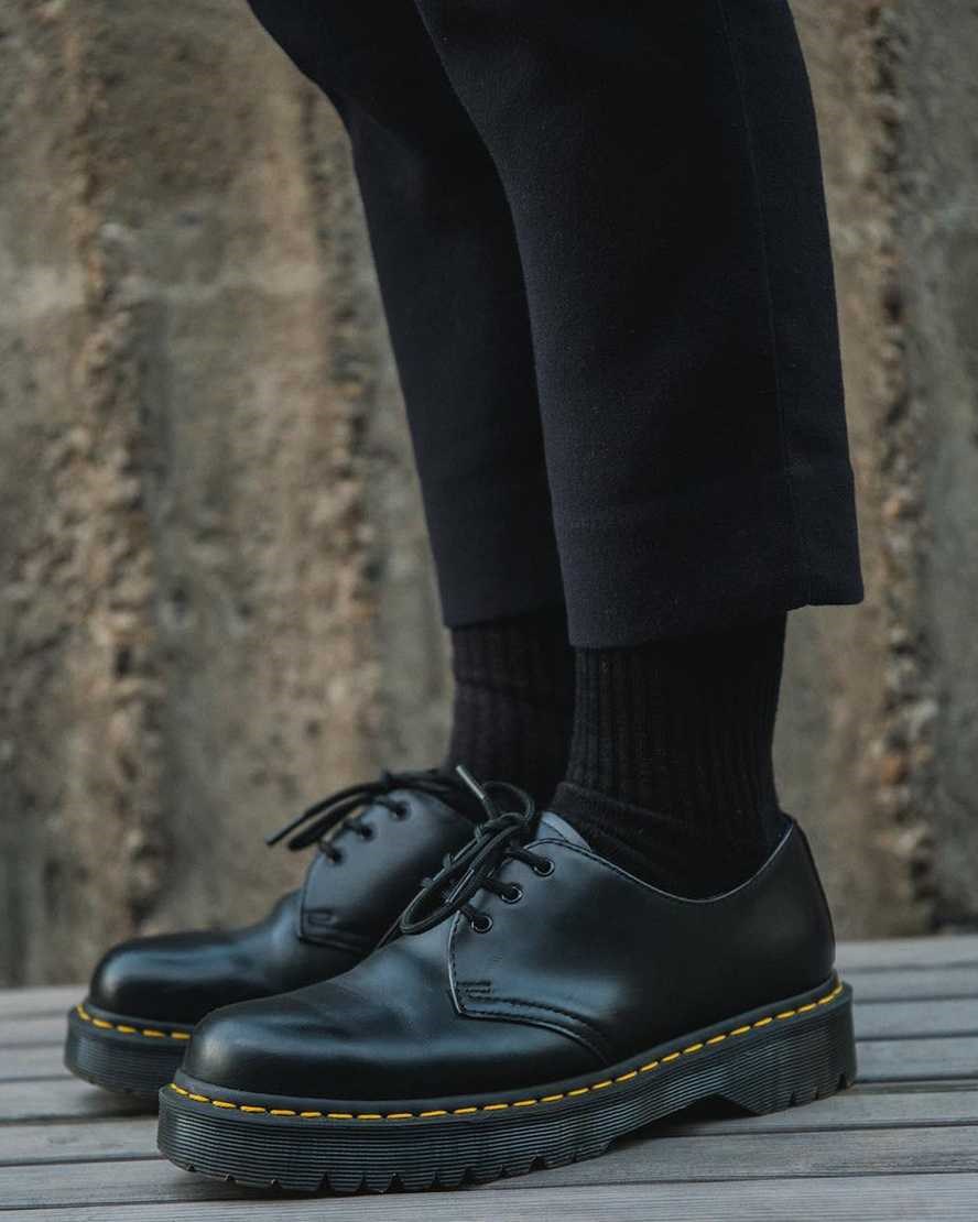 Dr Martens 1461 Bex Smooth Leder Oxfords Schuhe Damen Schwarz | XBC-130497