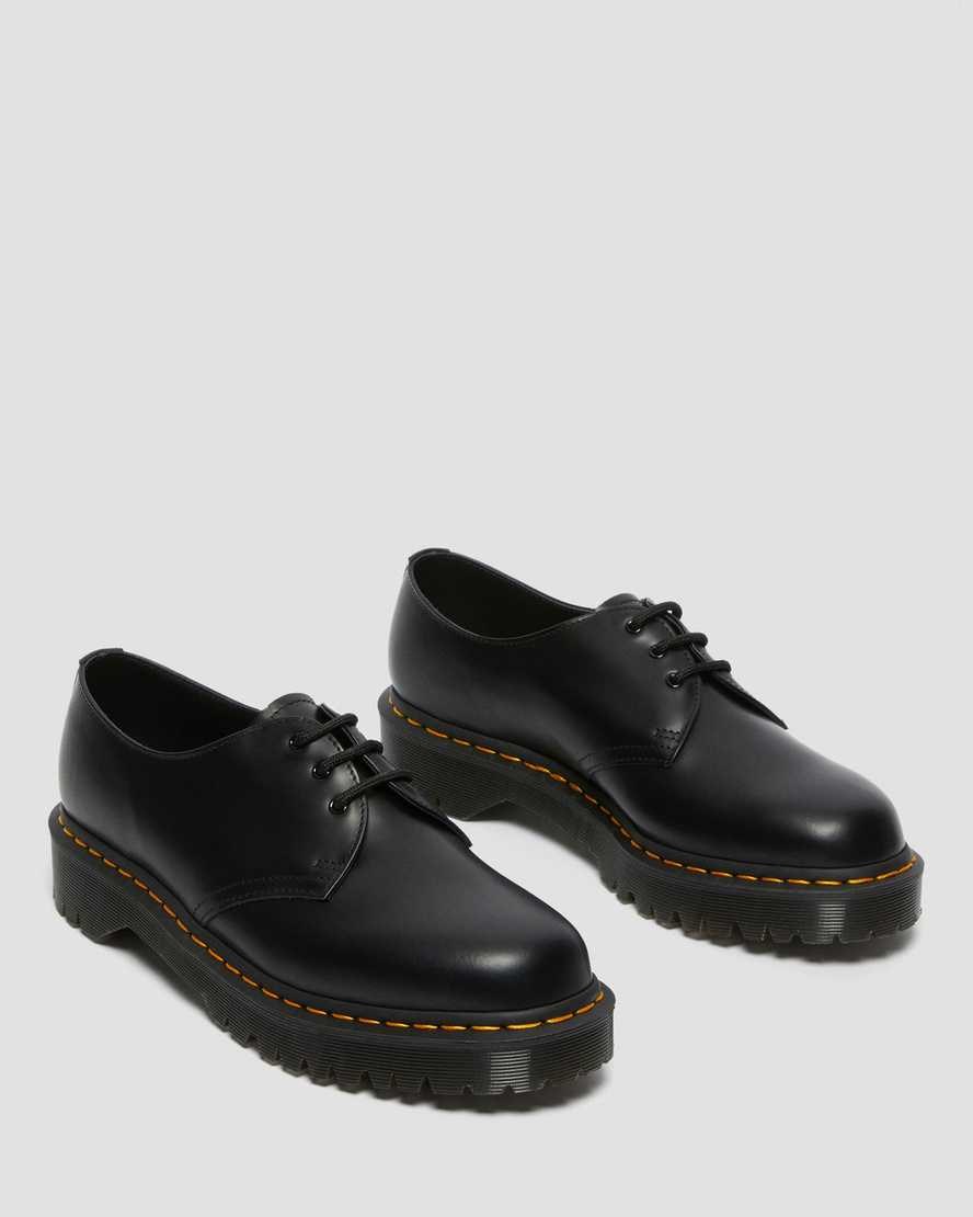 Dr Martens 1461 Bex Smooth Leder Oxfords Schuhe Damen Schwarz | XBC-130497