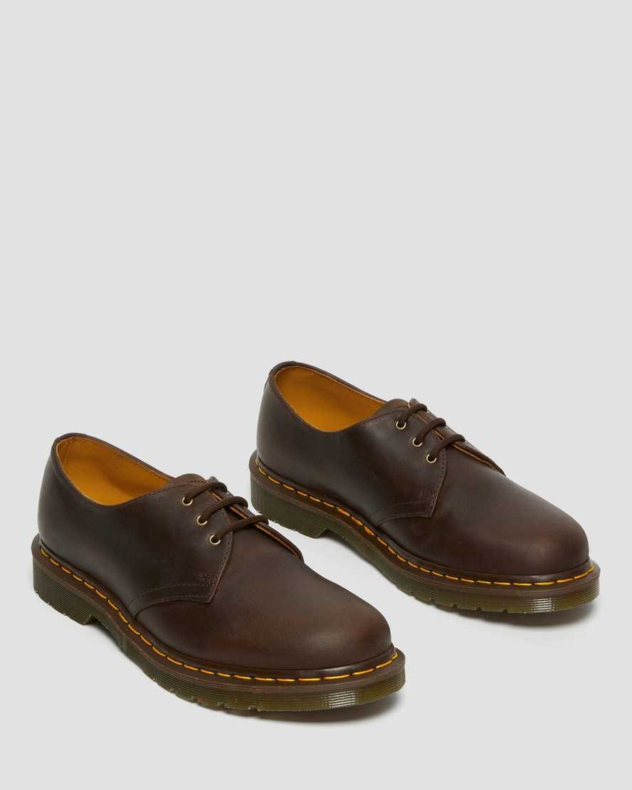 Dr Martens 1461 Crazy Horse Leder Oxfords Schuhe Damen Braun | IOD-930582