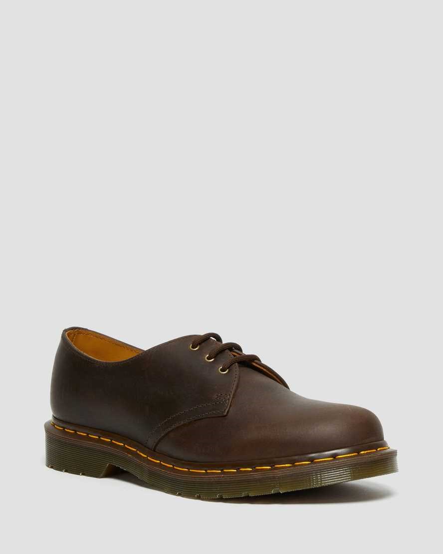 Dr Martens 1461 Crazy Horse Leder Oxfords Schuhe Damen Braun | IOD-930582