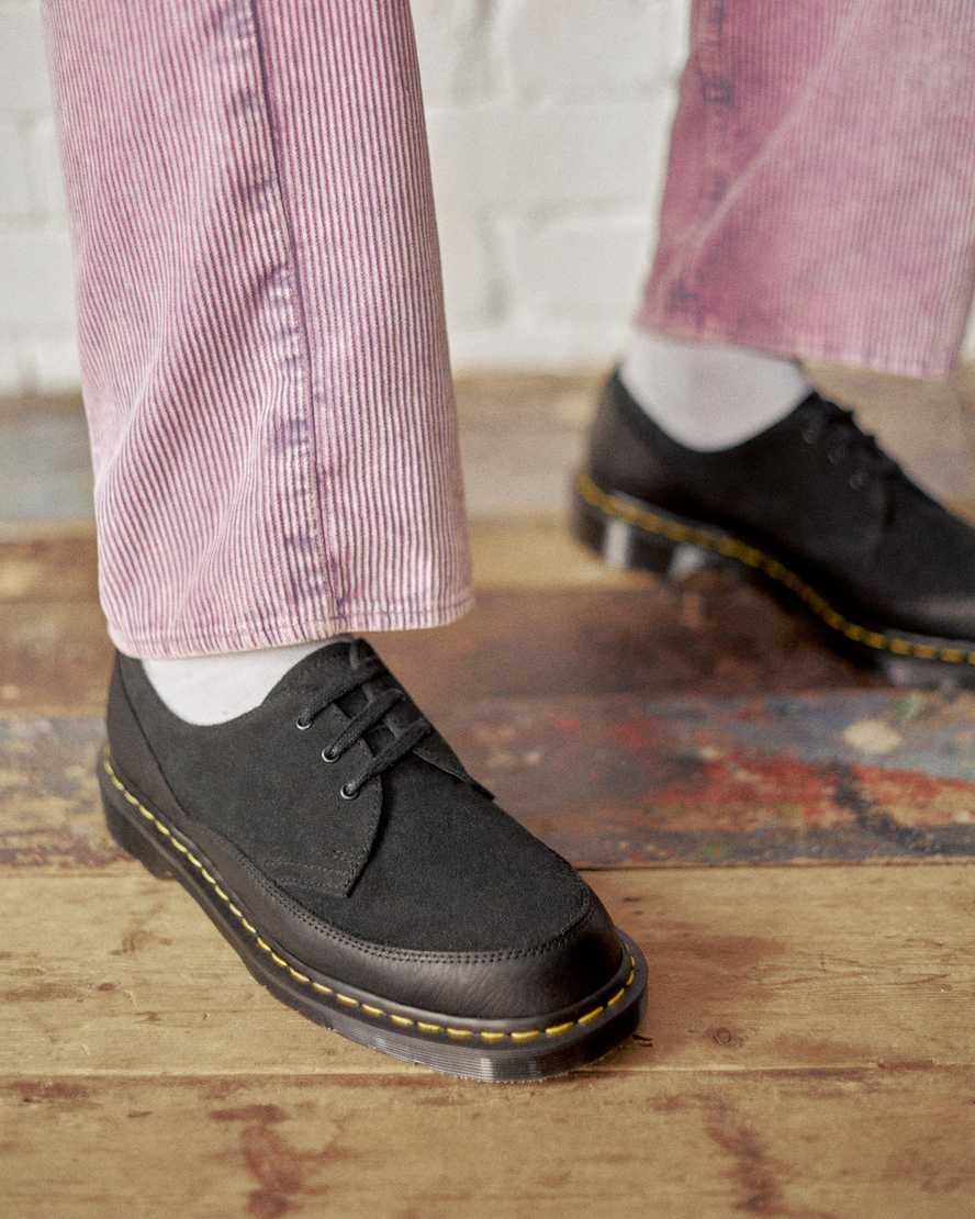 Dr Martens 1461 Guard Made in England Leder Oxfords Schuhe Herren Schwarz | EMX-941578