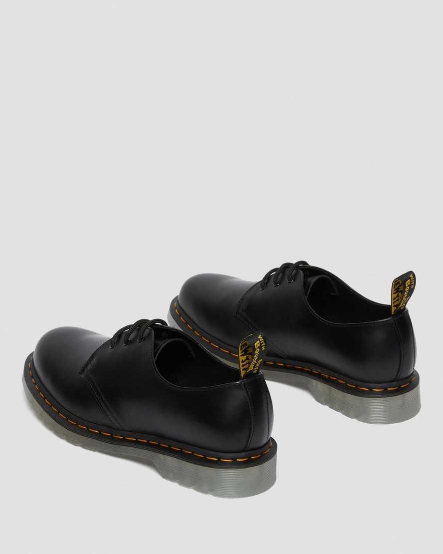 Dr Martens 1461 Iced Smooth Leder Oxfords Schuhe Damen Schwarz | BWY-125094