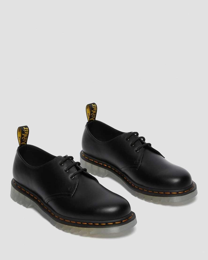 Dr Martens 1461 Iced Smooth Leder Oxfords Schuhe Damen Schwarz | BWY-125094