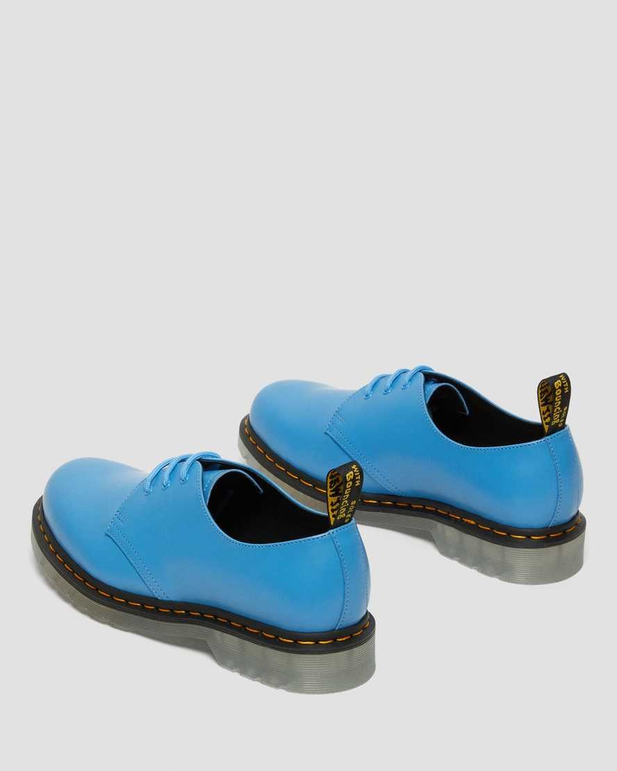 Dr Martens 1461 Iced Smooth Leder Oxfords Schuhe Damen Blau | MJF-637150