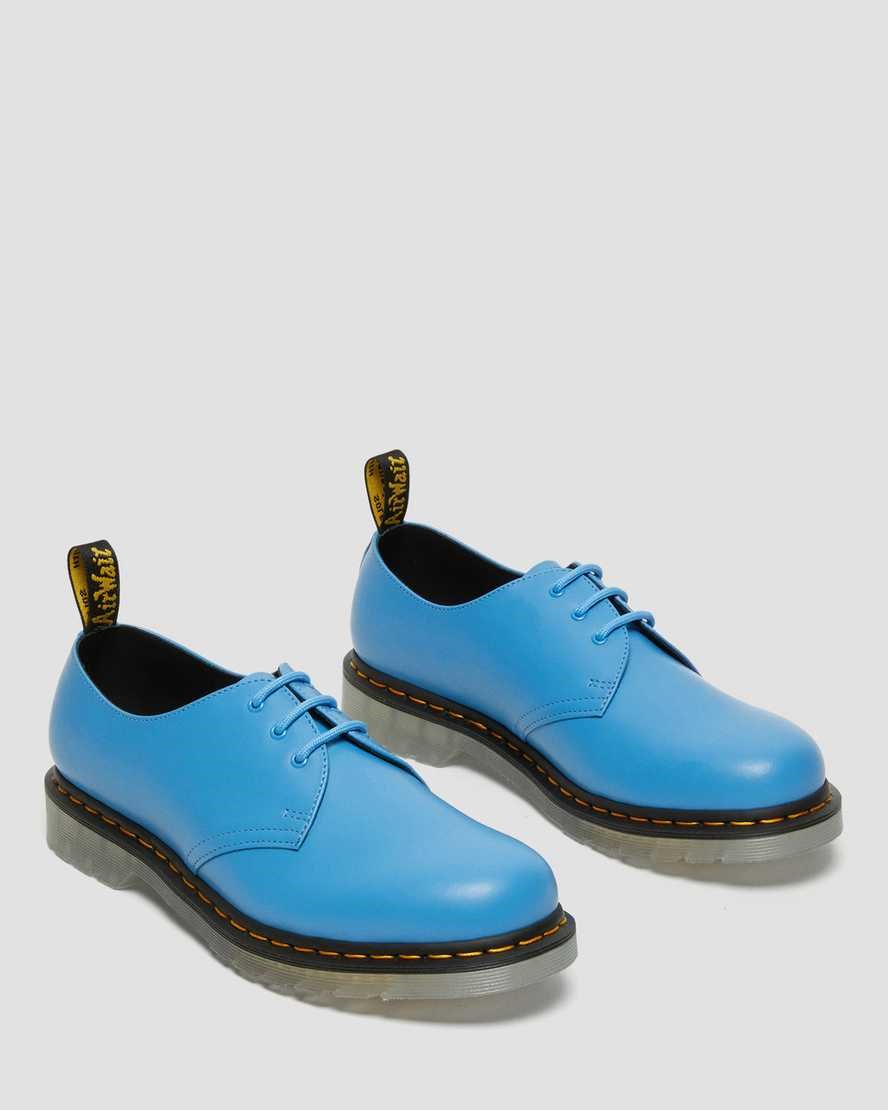 Dr Martens 1461 Iced Smooth Leder Oxfords Schuhe Damen Blau | MJF-637150