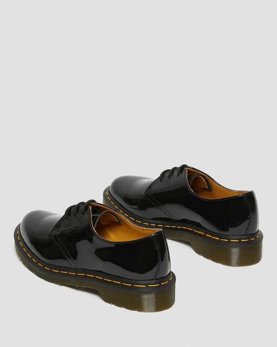 Dr Martens 1461 Lack Leder Oxfords Schuhe Damen Schwarz | KTD-362018