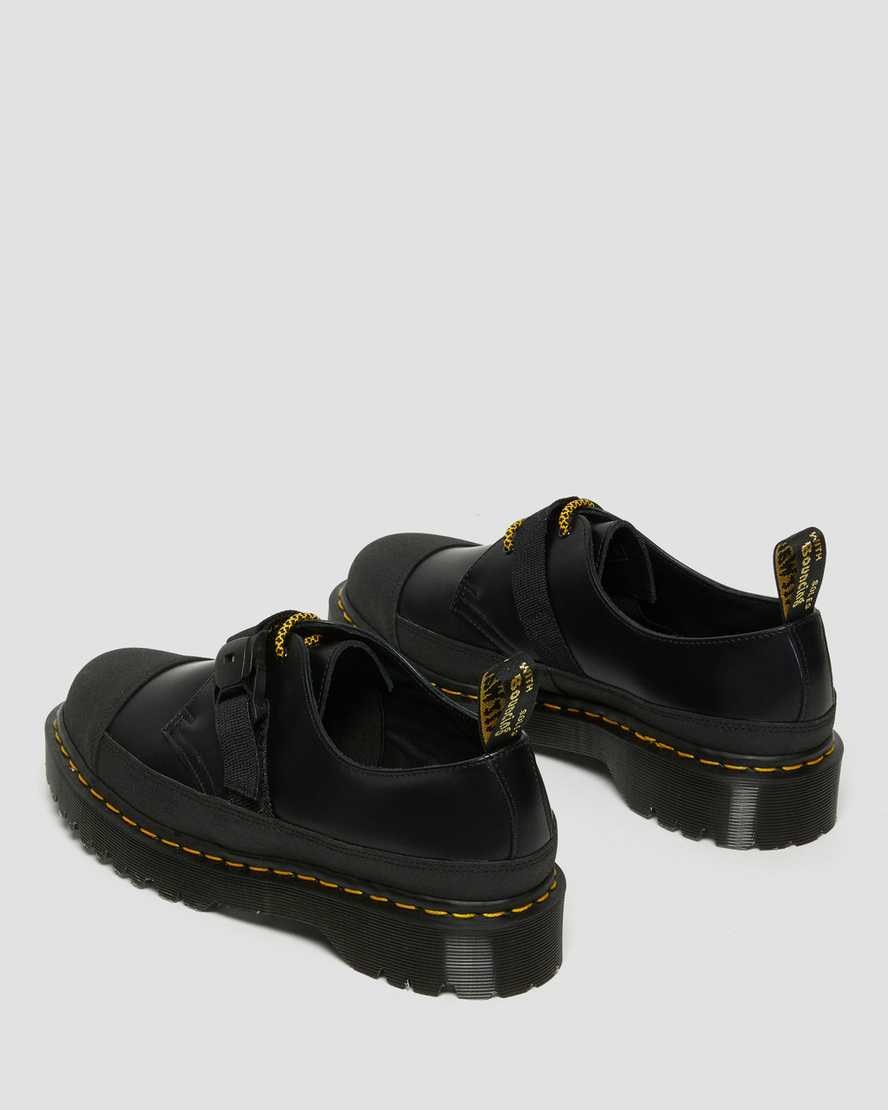 Dr Martens 1461 Made In England Bex Tech Smooth Leder Oxfords Schuhe Herren Schwarz | DJC-762093