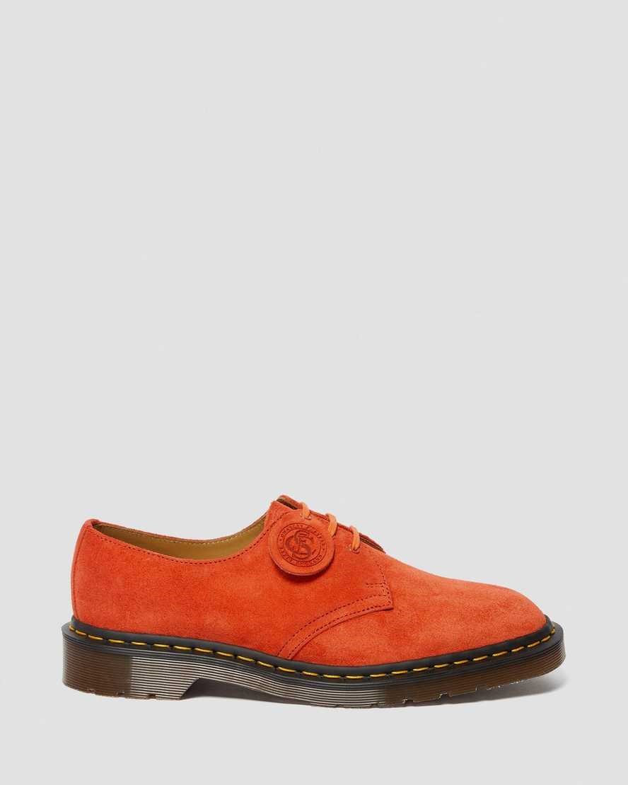 Dr Martens 1461 Made In England Wildleder Oxfords Schuhe Herren Rot | KBV-016279